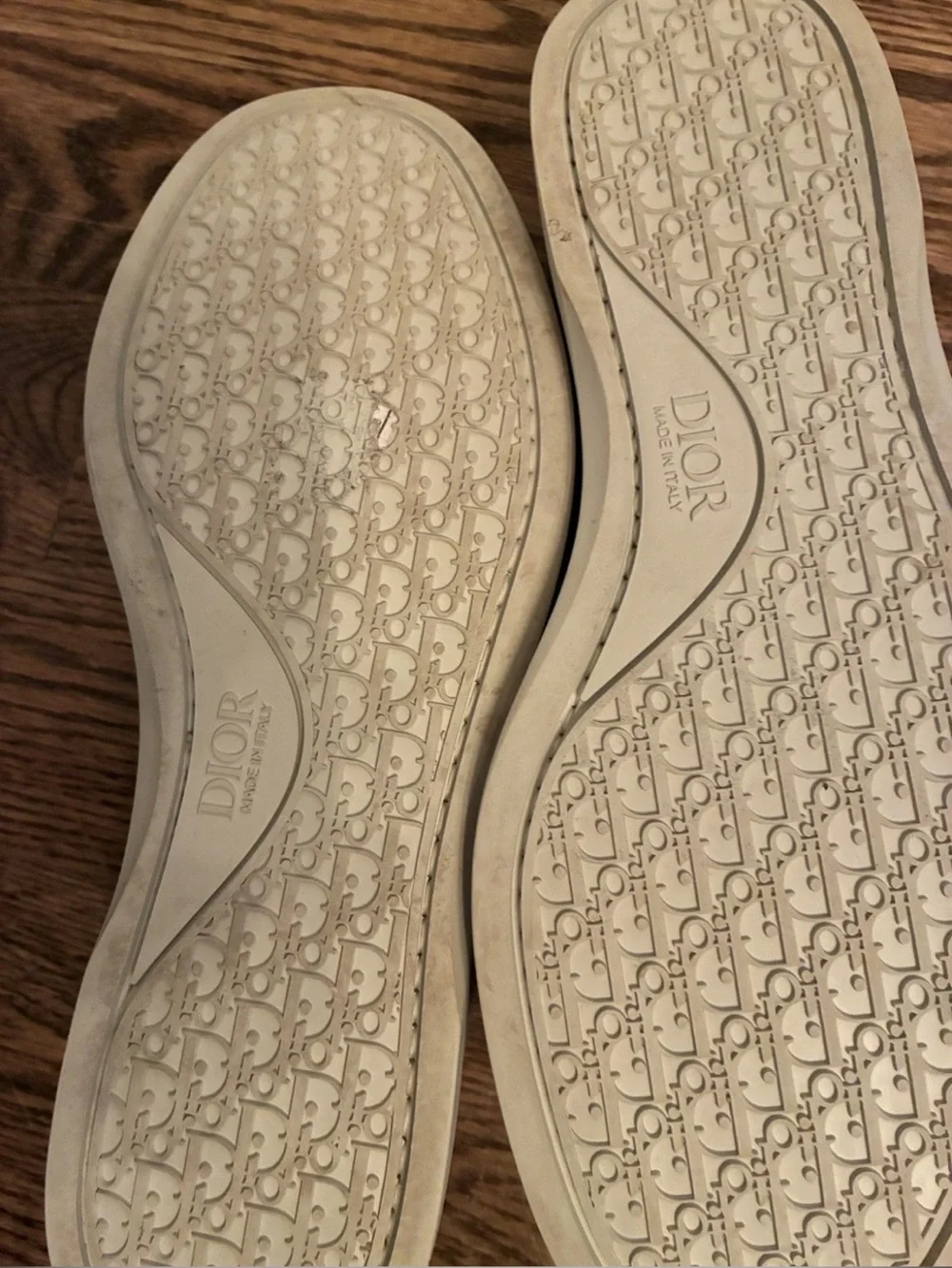 Dior Men's Beige Canvas & Light Gray Suede Slip-On Loafers